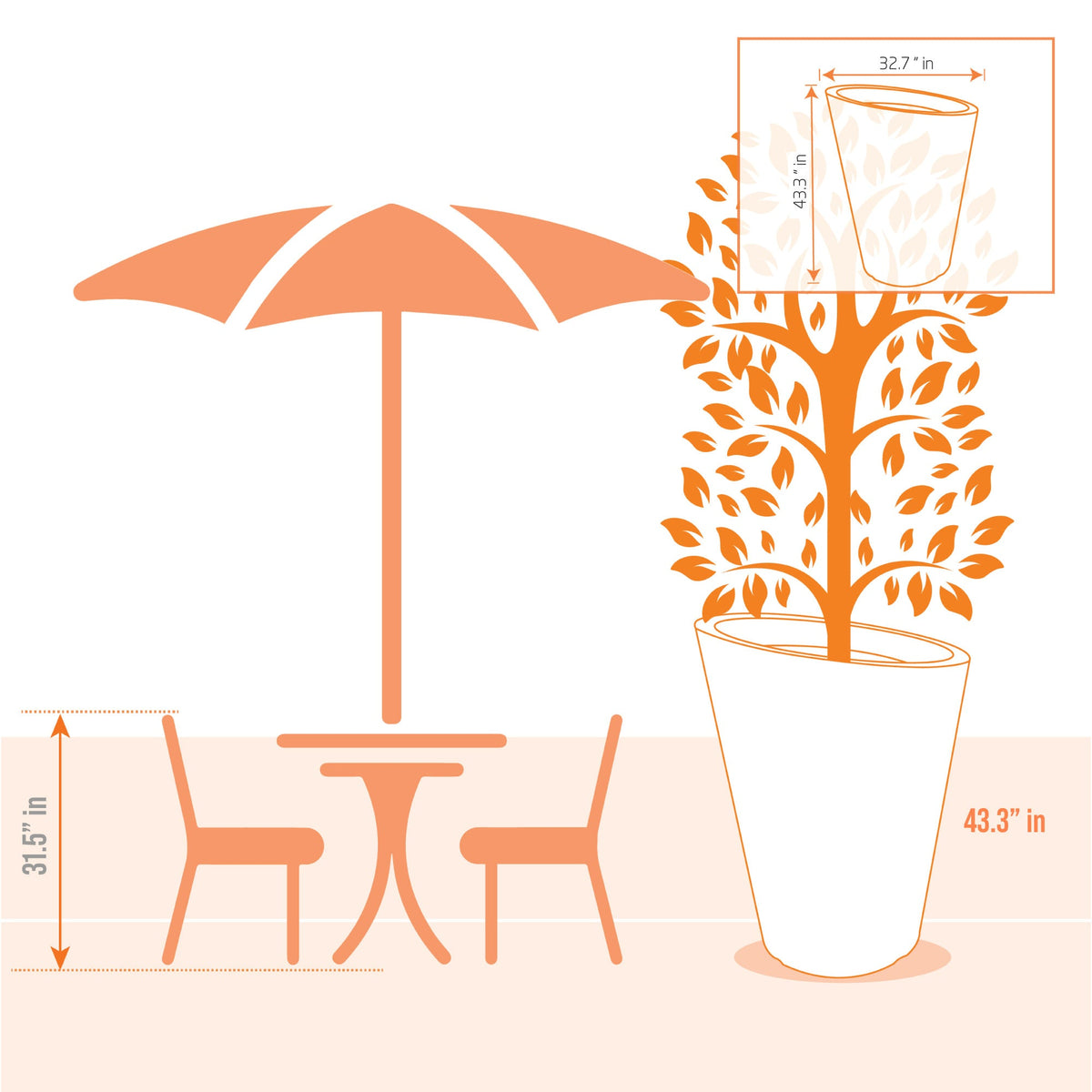 ROUND TREE PLANTER 33